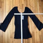 Meshki  NWT Women's Black Britney Long Sleeve Knit Mini Dress Size L Photo 6