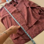 Athleta Tawny Rose Playa Linen Button Front Long Sleeve Oversized Shirt Size XL Photo 9