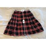 Ny Collection Vintage Women's Plaid Migi Skirt Black Size Petite Medium EUC Photo 2