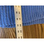 Wooden Ships Blue Open Knit Sweater Women's Medium Lightweight Pullover Casual L Photo 9