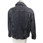 Topshop  Moto Womens Black Button Down Long Sleeve Denim Jeans Coat Jacket Size 2 Photo 1