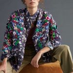 Anthropologie  Floral Embroidered Camo Jacket Size M NWT Photo 3