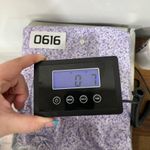 byTiMo Womens Puff Sleeve Poplin Blouse Small Cotton Button Boho Cottage Fairy Purple Photo 8