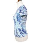 Lilly Pulitzer  White/Blue Seashell Print cotton Top size XS Photo 1