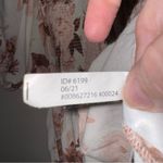 EXPRESS Floral Smocked Peplum Top Puff Short Sleeve Brown Pink Blouse Photo 6