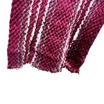 Storia Cropped Top Size L Crop Long Sleeve Stripes Pullover Round Neck Raw Edge Photo 8