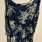 Abercrombie & Fitch Floral Blue Strappy Jumpsuit- Size Small Photo 5