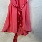 In Bloom by Jonquil Pink Sheer Kimono Robe M Belted Butterfly Sleeve Size M Photo 2