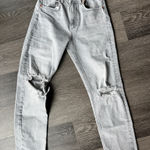 ZARA Grey  Jeans Distressed Photo 7