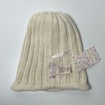 Free People  Rory Ribbed Cable Knit Ivory Slouchy Beanie Hat Photo 4