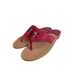 Jack Rogers  Patchwork Pink Leather Heart Sandals Size 9 Photo 1