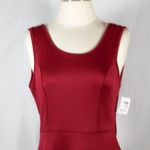 Charlotte Russe NWT Cranberry Toned Skater Style Dress with Open Back and Bow Detailing Photo 2