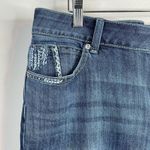 Maurice's Mid Rise Boot cut denim flex Bling Embroidered Stretch jeans 14W 14 new Photo 2