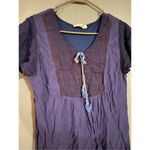 Lapogee Blue Pinkish Short Sleeve Slip Overlay With Tassel Size XL Photo 3