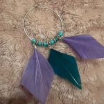 Candie's Vintage Feather Hoop Earrings Photo 2