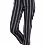 Brandy Melville High-Rise Striped Pants Ankle Black S M Photo 1
