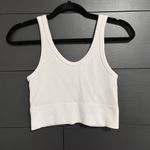Streetwear Society  Ribbed Crop Tank Top White Gray Sz S GUC Photo 1