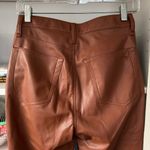 Rag and Bone  Brown Casey Faux Leather Flared Ankle Pants Photo 6
