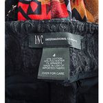 Womens Shorts Size 4 Black Brocade Goth Witchy Low Rise Knee length Photo 4