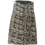 Michael Kors  Womens Midi Dress Strapless Zip Up Aztec Boho Brown Size 4 Photo 1