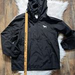 PINK - Victoria's Secret  black quarter zip pullover windbreaker size xs Photo 4