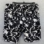Mario Serrani  Italy Women's Bermuda Shorts Black White Foliage Size 12 Photo 1