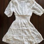 White Ruffle Mini Dress Photo 1