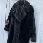 Vintage Faux‎ Fur Coat Black Photo 3
