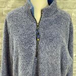 Soft Surroundings  Blue Fleece 1/2 Zip Pullover Photo 1