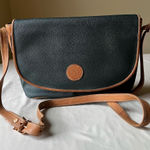 Vintage Toledano Green Leather‎ Crossbody Bag with Tan Trim Flap Shoulder Purse Photo 0