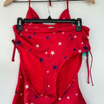 Oasis Outdoor Memorial Day Red, White, Blue Star Bikini Adjustable Straps NWT L Photo 0