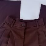Monki  Dark Brown Dress Wide Leg High Waisted Pants Photo 3