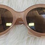 Frye and Co. Women's Oval Sunglasses New *cosmetic tint defect Tan Photo 0