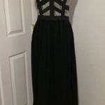 Lucy Paris  Black Fit And Flare Maxi Cocktail Dress M Photo 0