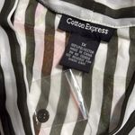 Cotton Express  women’s size 1X long sleeve striped sheer hunter green blouse NWT Photo 7