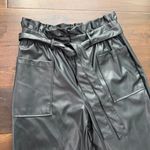 Who What Wear Pleather Faux Leather Paper Bag Waist Barrel Pants Size Medium Photo 2