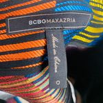 BCBGMAXAZRIA  Womens Geometric High Rise Waist Hot Pants Multicolor Shorts Size 0 Photo 3