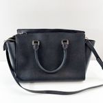 Michael Kors Selma Saffiano Leather Satchel Handbag Purse Black Photo 5