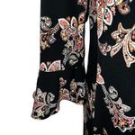 White House | Black Market Scoop Neck Belled sleeve Artsy Floral Tunic EUC Size M Photo 3