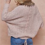 On Blue Cardigan Faux Fur Trim Sweater Pink Photo 2