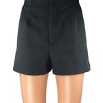 ZARA  Women's Black High Waisted Wide Leg Zipper Pockets Mini Shorts Size XS Photo 0