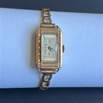 Elgin women’s vintage art deco antique 10k gold filled watch adjustable 6 Photo 1