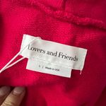 Lovers + Friends NWT  Tyler Cropped Hoodie Sweatshirt Sz S Hot Pink Photo 4
