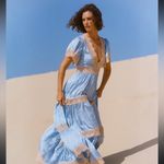 Spell Blue and Beige Lace Maxi Dres NWT Size M Photo 4