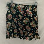 Boden: Black skirt with flowers and ruffle hem Photo 0