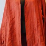 Westbound  Blouse Blazer Women's 1X Orange Pleated Long Sleeve Photo 2