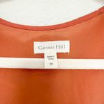 Garnet Hill Womens Dress Sz 6 Rust Floral V-Neck Cap Sleeve Tiered Boho Cottage Photo 3