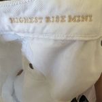 American Eagle White High Rise Denim Mini Skirt Size 6 Distressed Frayed Hem Photo 4
