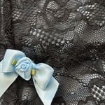 Black and Blue Lace Bow Mini Skirt Size L Photo 3