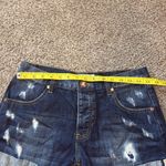 One Teaspoon  Cowboy Chargers Women’s Mid Rise Blue Denim Shorts Size 27‎ Photo 4